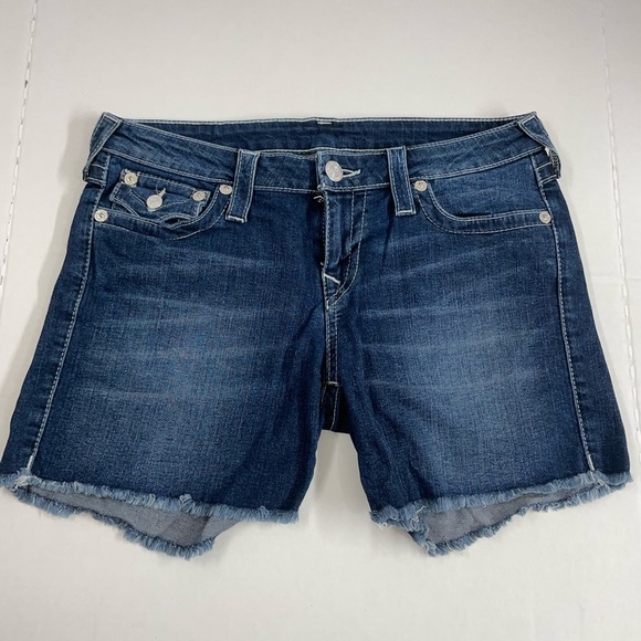True Religion Indigo Jean Shorts - Picture 1 of 4
